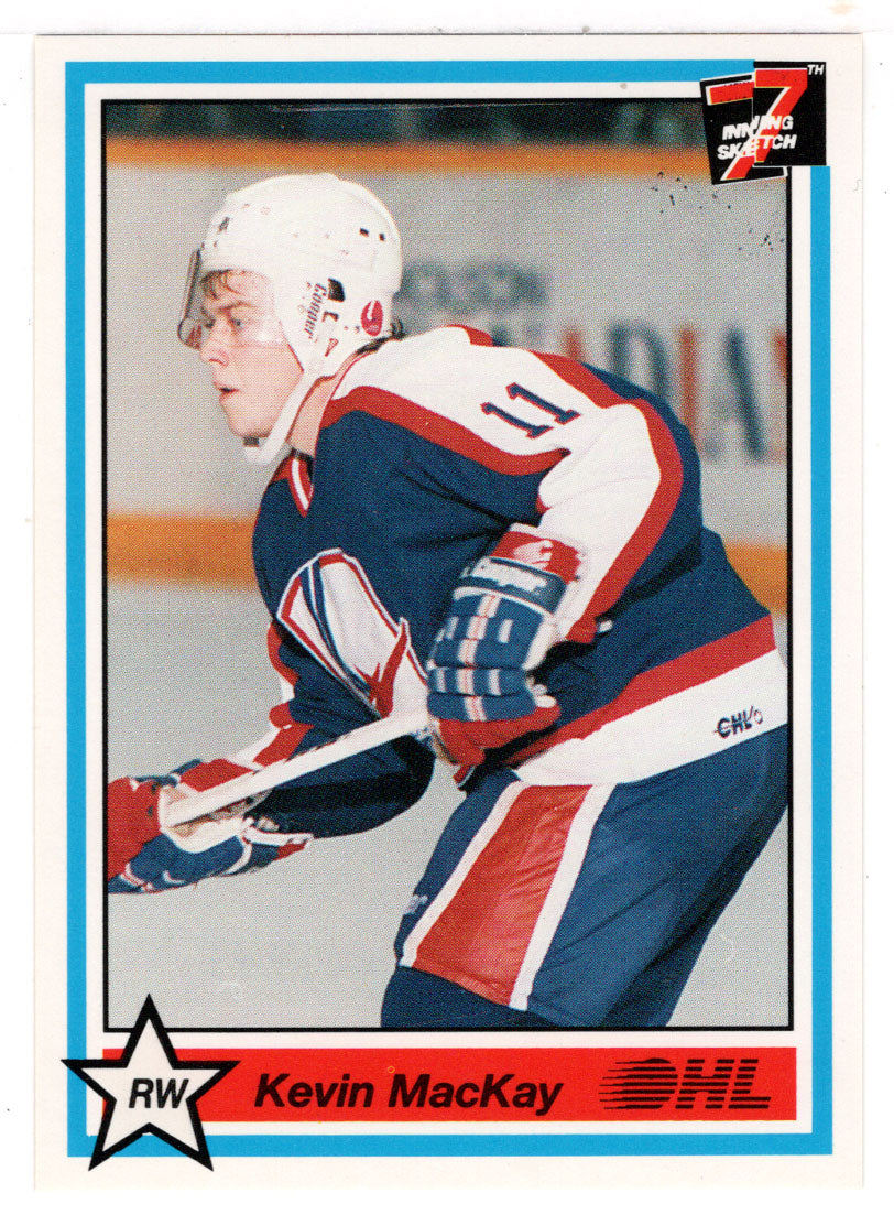 Kevin MacKay - Windsor Spitfires (Hockey Card) 1990-91 7th Inning Sketch OHL # 186 Mint