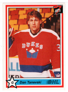 Dan Tanevski - Hamilton Dukes (Hockey Card) 1990-91 7th Inning Sketch OHL # 221 Mint