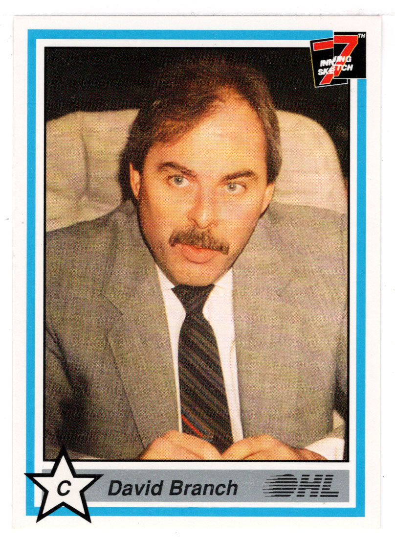 David Branch - Commissioner of the Ontario Hockey League (Hockey Card) 1990-91 7th Inning Sketch OHL # 300 Mint