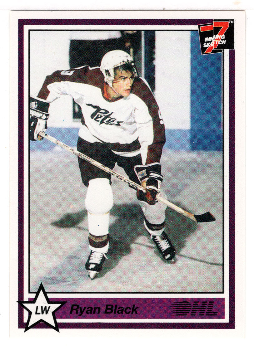 Ryan Black - Peterborough Petes (Hockey Card) 1990-91 7th Inning Sketch OHL # 352 Mint