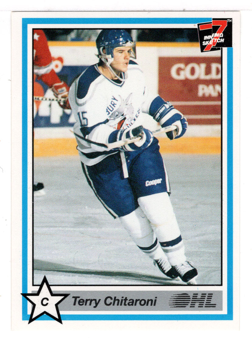 Terry Chitaroni - Sudbury Wolves (Hockey Card) 1990-91 7th Inning