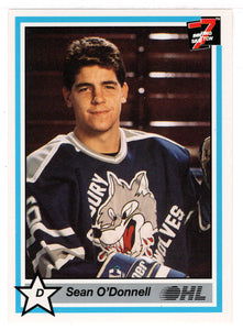 Sean O'Donnell - Sudbury Wolves (Hockey Card) 1990-91 7th Inning Sketch OHL # 390 Mint