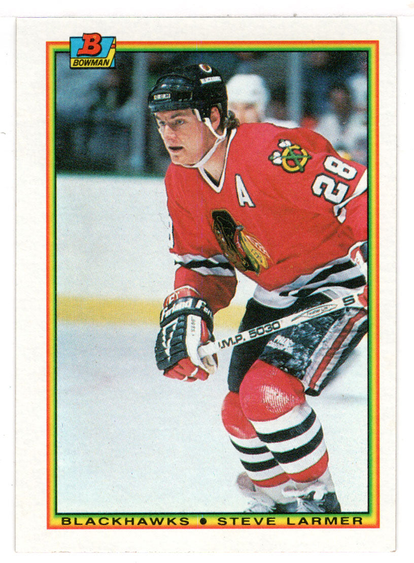 Steve Larmer - Chicago Blackhawks (NHL Hockey Card) 1990-91 Bowman # 5 Mint