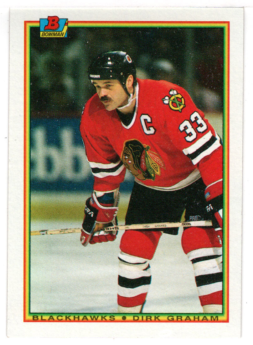 Dirk Graham - Chicago Blackhawks (NHL Hockey Card) 1990-91 Bowman # 8 Mint