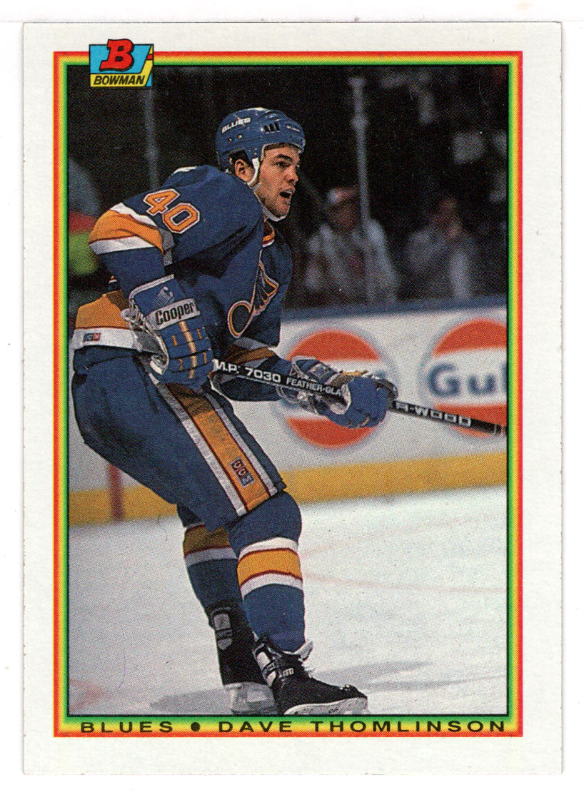 Dave Thomlinson RC - St. Louis Blues (NHL Hockey Card) 1990-91 Bowman # 21 Mint