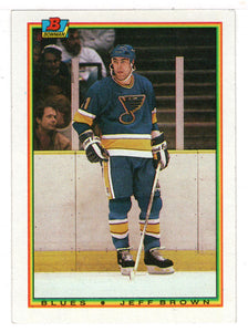 Jeff Brown - St. Louis Blues (NHL Hockey Card) 1990-91 Bowman # 25 Mint