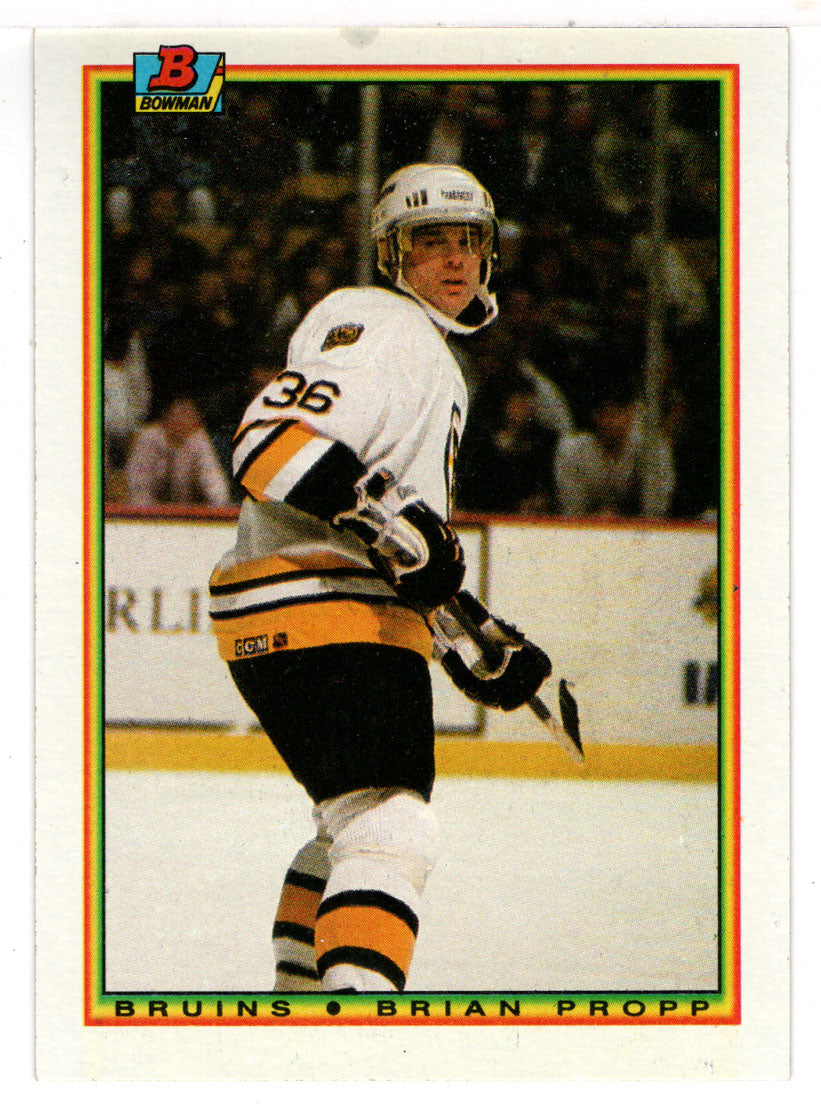 Brian Propp - Boston Bruins (NHL Hockey Card) 1990-91 Bowman # 37 Mint