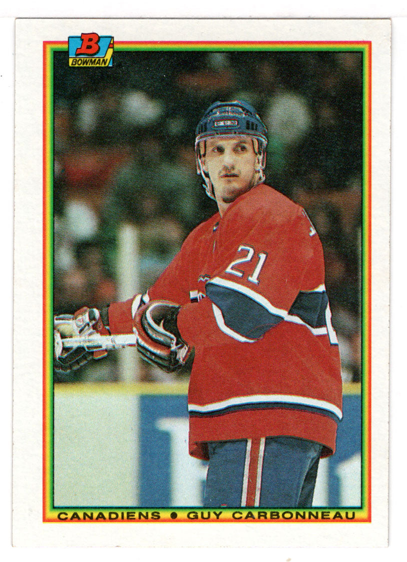 Guy Carbonneau - Montreal Canadiens (NHL Hockey Card) 1990-91 Bowman # 44 Mint