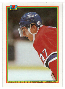 Stephan Lebeau RC - Montreal Canadiens (NHL Hockey Card) 1990-91 Bowman # 53 Mint