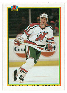 Bob Brooke - New Jersey Devils (NHL Hockey Card) 1990-91 Bowman # 79 Mint