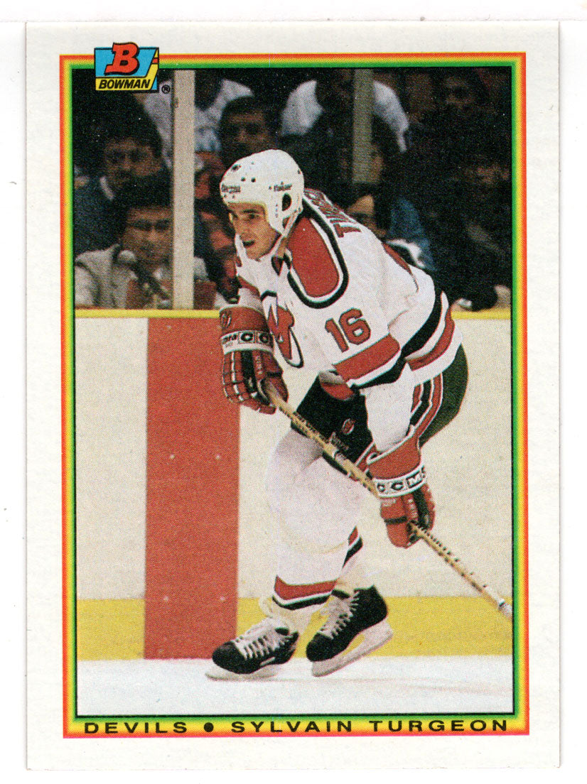 Sylvain Turgeon - New Jersey Devils (NHL Hockey Card) 1990-91 Bowman # 81 Mint