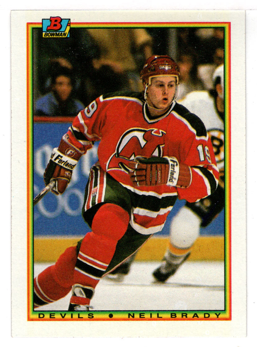 Neil Brady RC - New Jersey Devils (NHL Hockey Card) 1990-91 Bowman # 88 Mint