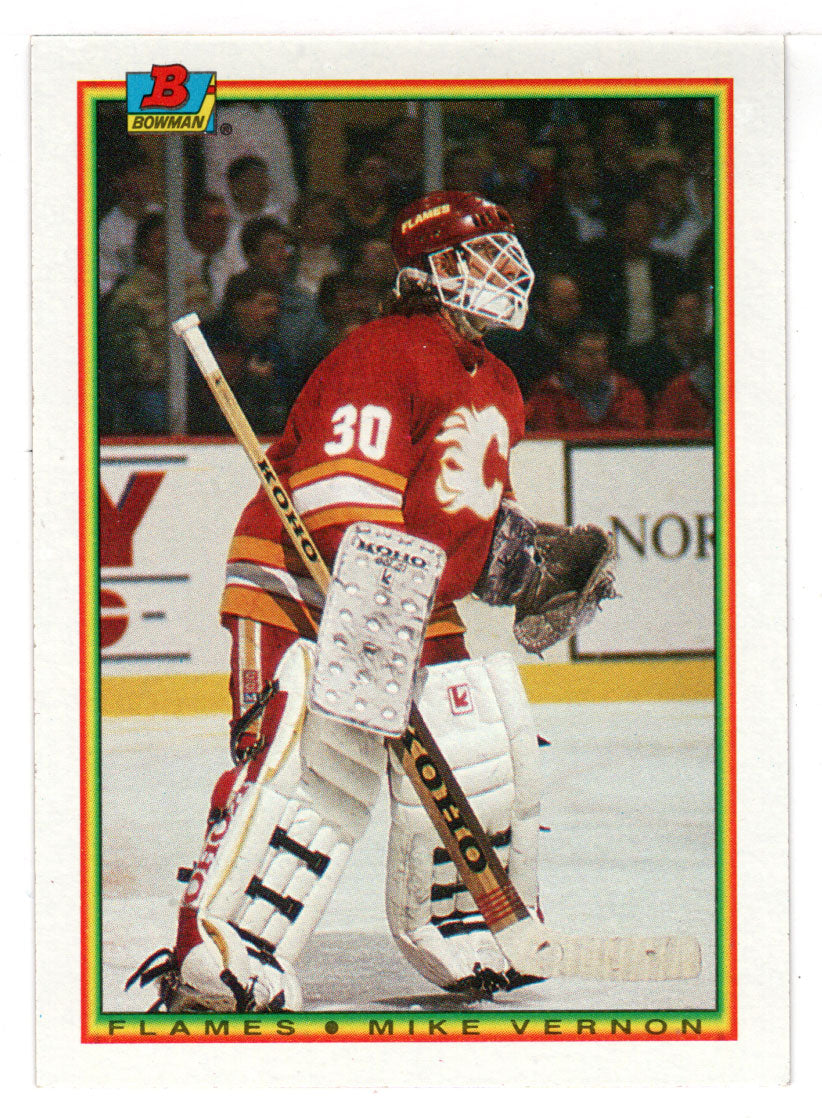 Mike Vernon - Calgary Flames (NHL Hockey Card) 1990-91 Bowman # 94 Mint