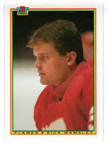 Rick Wamsley - Calgary Flames (NHL Hockey Card) 1990-91 Bowman # 98 Mint