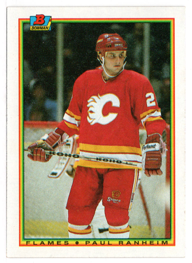 Paul Ranheim RC - Calgary Flames (NHL Hockey Card) 1990-91 Bowman # 100 Mint