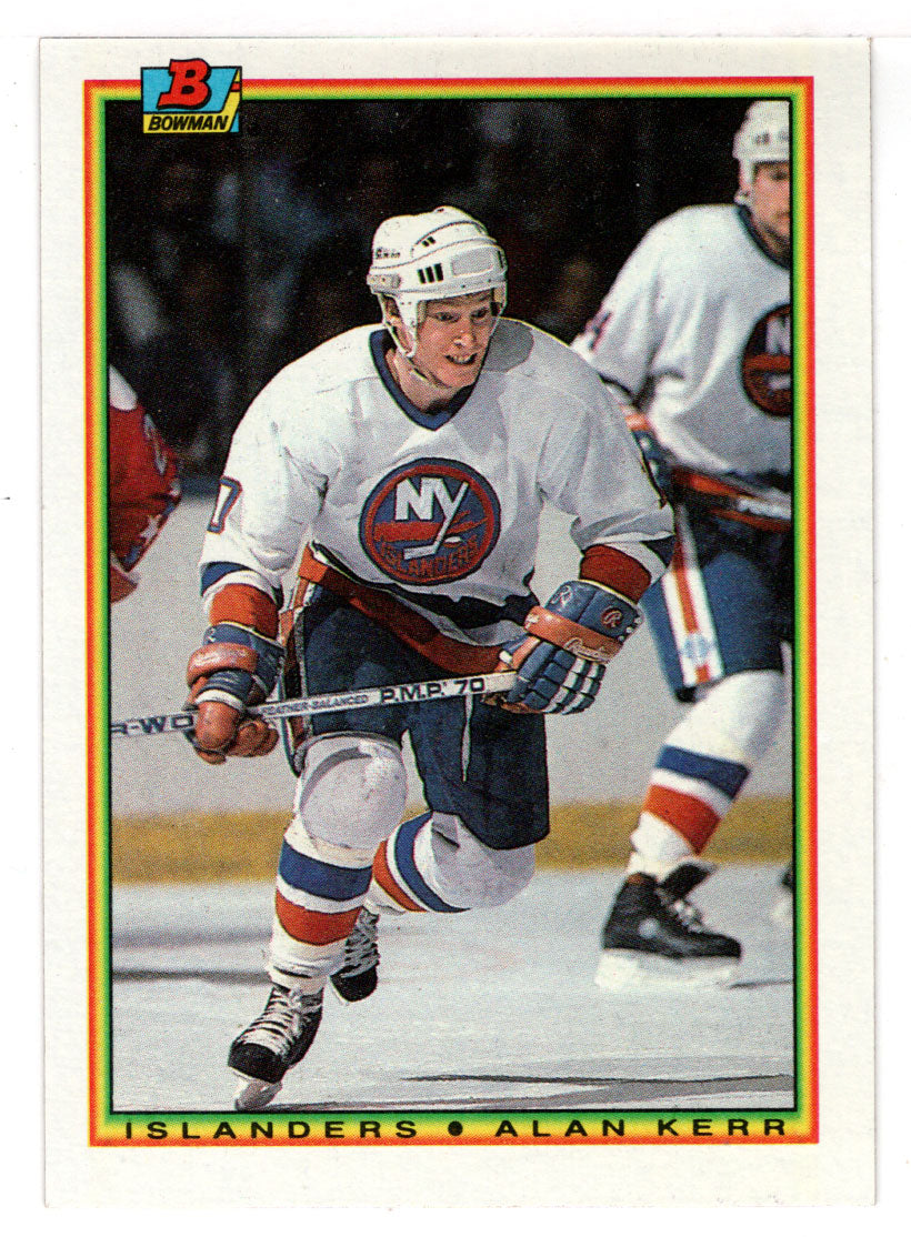 Alan Kerr - New York Islanders (NHL Hockey Card) 1990-91 Bowman # 118 Mint