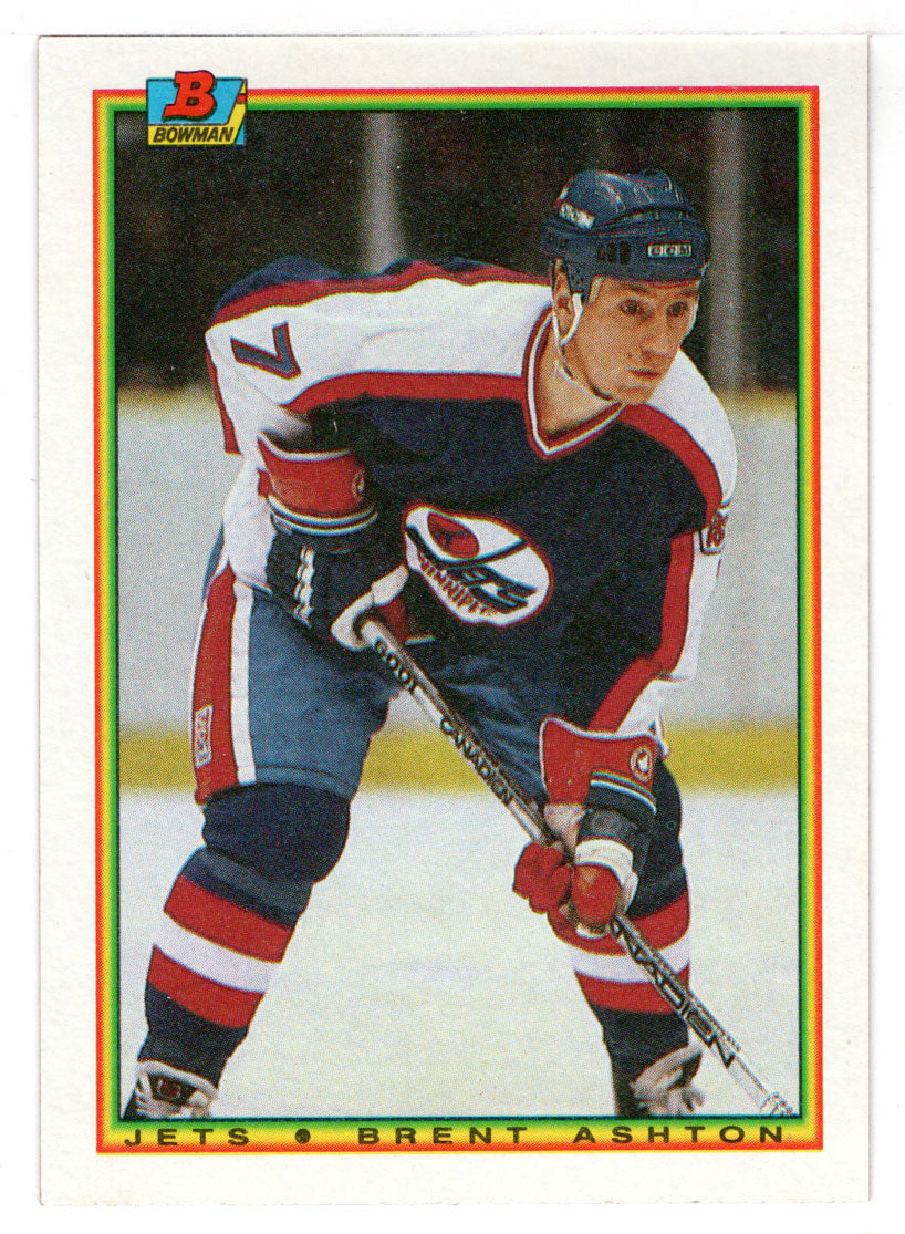 Brent Ashton - Winnipeg Jets (NHL Hockey Card) 1990-91 Bowman # 130 Mint