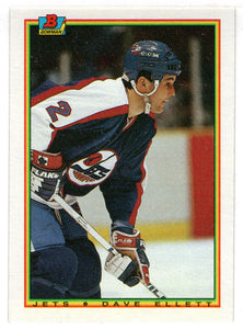 Dave Ellett - Winnipeg Jets (NHL Hockey Card) 1990-91 Bowman # 132 Mint