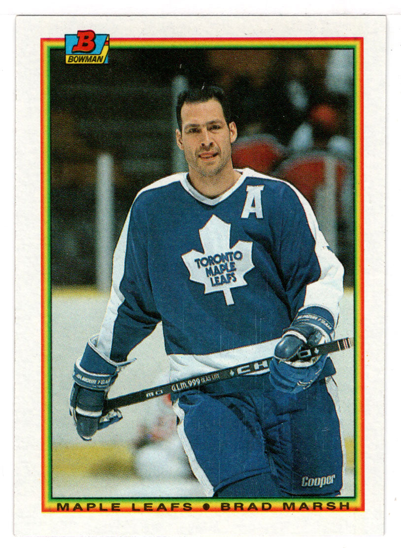 Brad Marsh - Toronto Maple Leafs (NHL Hockey Card) 1990-91 Bowman # 158 Mint