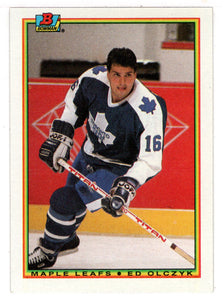 Ed Olczyk - Toronto Maple Leafs (NHL Hockey Card) 1990-91 Bowman # 161 Mint