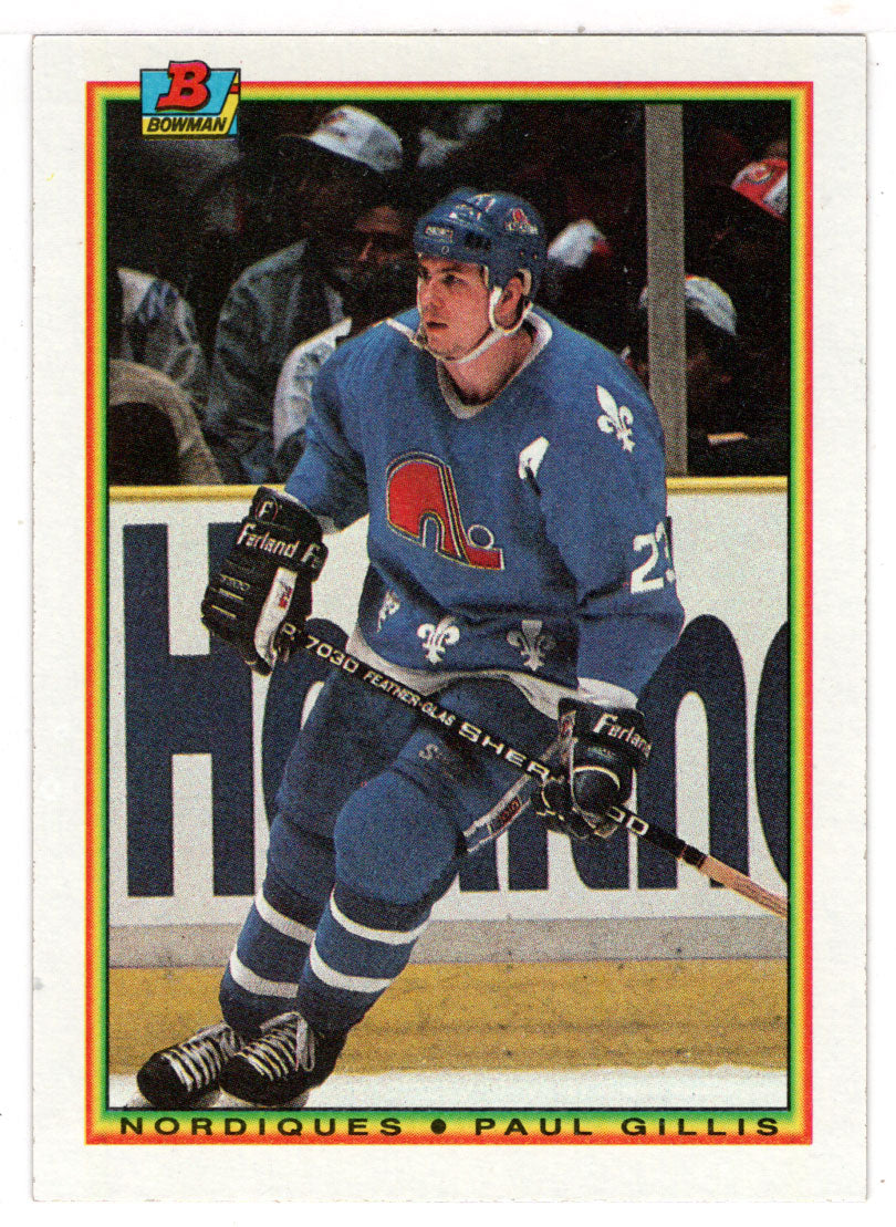 Paul Gillis - Quebec Nordiques (NHL Hockey Card) 1990-91 Bowman # 165 Mint