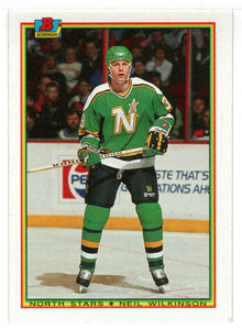 Neil Wilkinson RC - Minnesota North Stars (NHL Hockey Card) 1990-91 Bowman # 184 Mint