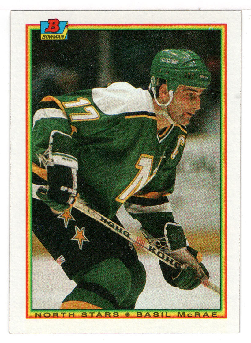 Basil McRae - Minnesota North Stars (NHL Hockey Card) 1990-91 Bowman # 187 Mint