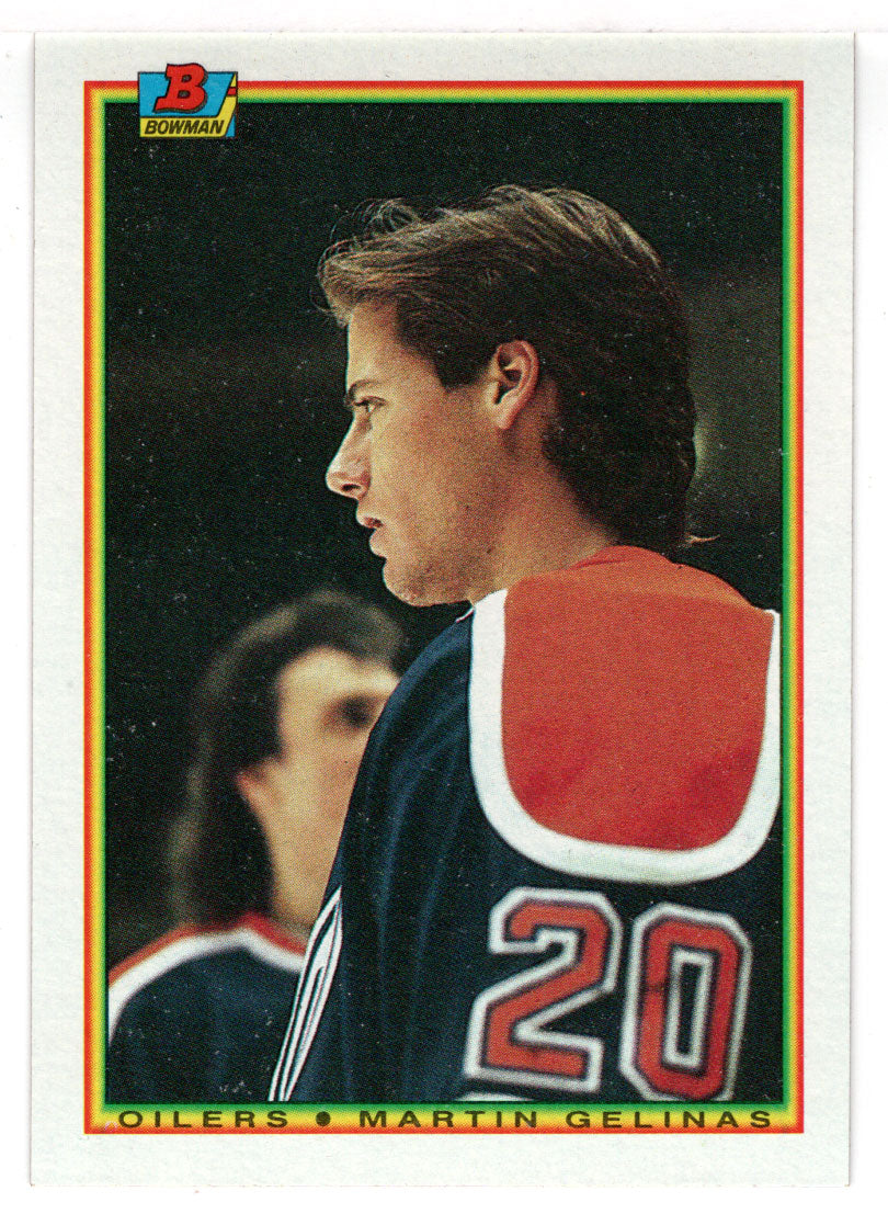 Martin Gelinas RC - Edmonton Oilers (NHL Hockey Card) 1990-91 Bowman # 190 Mint