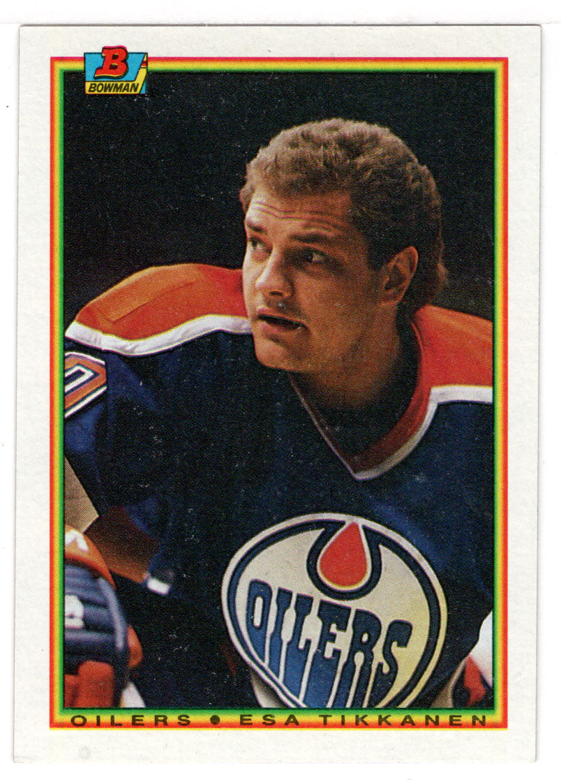 Esa Tikkanen - Edmonton Oilers (NHL Hockey Card) 1990-91 Bowman # 194 Mint