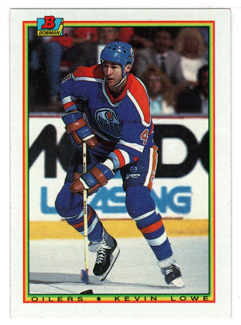 Kevin Lowe - Edmonton Oilers (NHL Hockey Card) 1990-91 Bowman # 198 Mint