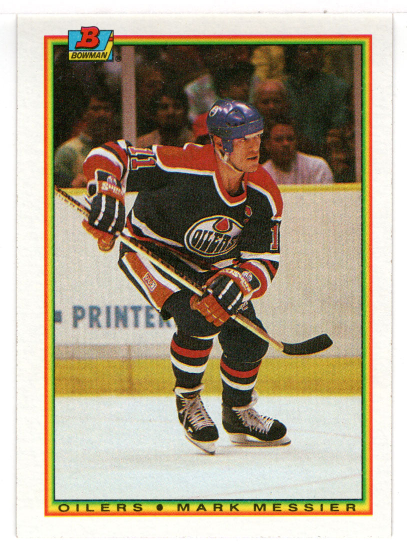 Mark Messier - Edmonton Oilers (NHL Hockey Card) 1990-91 Bowman # 199 Mint