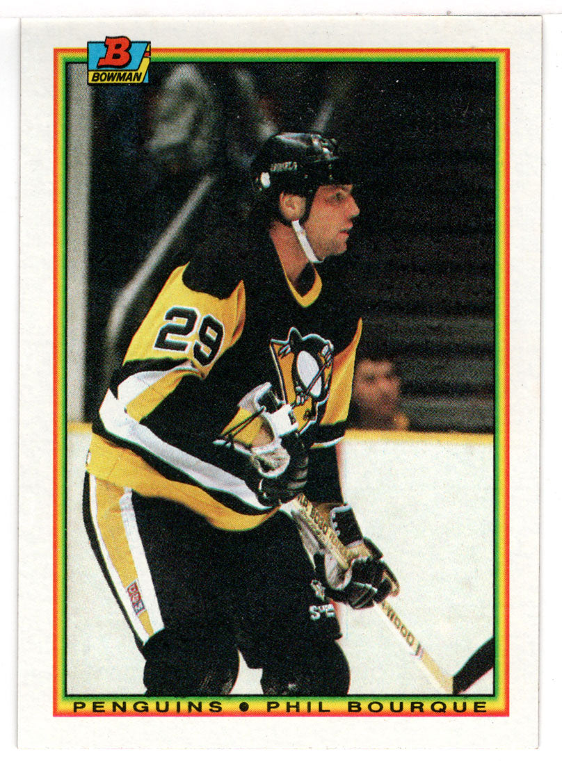 Phil Bourque - Pittsburgh Penguins (NHL Hockey Card) 1990-91 Bowman # 205 Mint