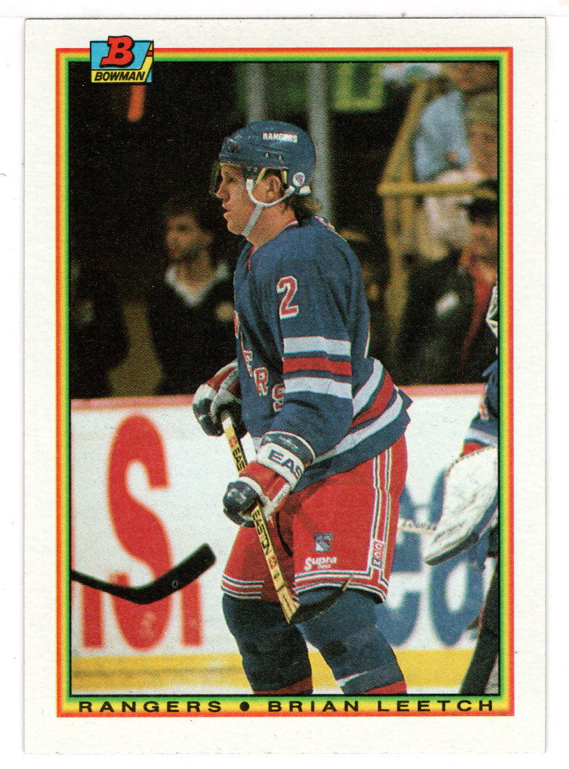 Brian Leetch - New York Rangers (NHL Hockey Card) 1990-91 Bowman # 215 Mint