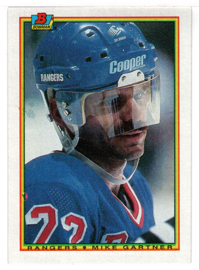 Mike Gartner - New York Rangers (NHL Hockey Card) 1990-91 Bowman # 220 Mint