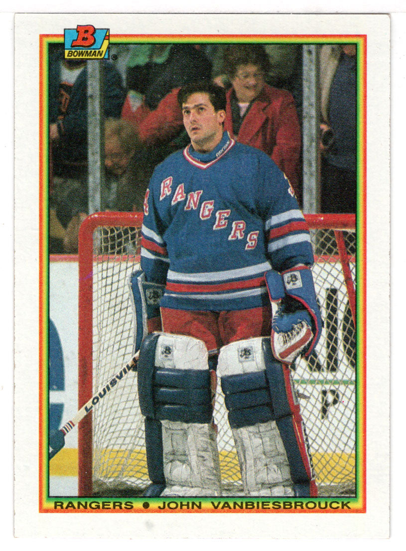 John Vanbiesbrouck - New York Rangers (NHL Hockey Card) 1990-91 Bowman # 222 Mint