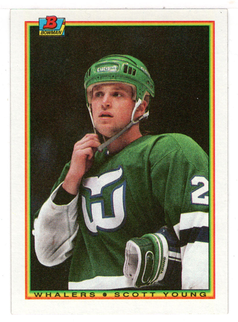 Scott Young - Hartford Whalers (NHL Hockey Card) 1990-91 Bowman # 253 Mint