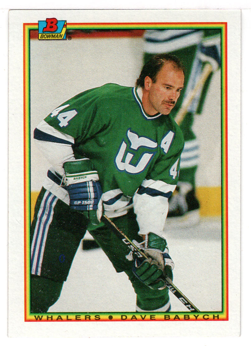 Dave Babych - Hartford Whalers (NHL Hockey Card) 1990-91 Bowman # 256 Mint