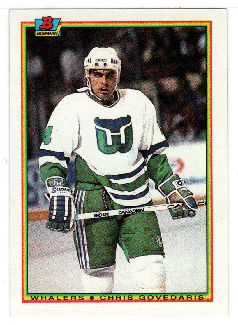 Chris Govedaris RC - Hartford Whalers (NHL Hockey Card) 1990-91 Bowman # 259 Mint