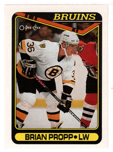 Brian Propp - Boston Bruins (NHL Hockey Card) 1990-91 O-Pee-Chee # 8 Mint