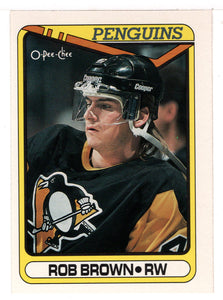 Rob Brown - Pittsburgh Penguins (NHL Hockey Card) 1990-91 O-Pee-Chee # 19 Mint