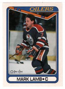 Mark Lamb - Edmonton Oilers (NHL Hockey Card) 1990-91 O-Pee-Chee # 25 Mint