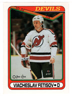 Viacheslav Fetisov RC - New Jersey Devils (NHL Hockey Card) 1990-91 O-Pee-Chee # 27 Mint