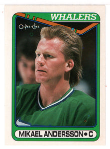 Mikael Andersson RC - Hartford Whalers (NHL Hockey Card) 1990-91 O-Pee-Chee # 35 Mint