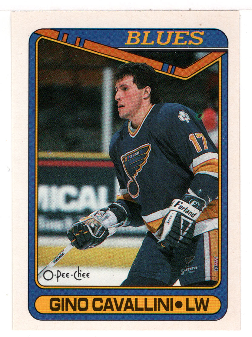 Gino Cavallini - St. Louis Blues (NHL Hockey Card) 1990-91 O-Pee-Chee # 36 Mint