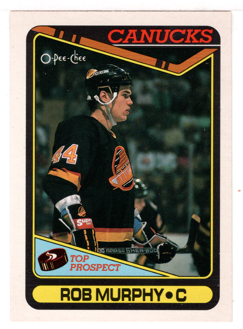 Rob Murphy RC - Vancouver Canucks (NHL Hockey Card) 1990-91 O-Pee-Chee # 37 Mint