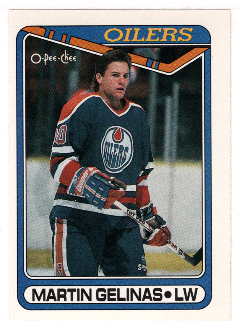 Martin Gelinas RC - Edmonton Oilers (NHL Hockey Card) 1990-91 O-Pee-Chee # 64 Mint