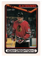 Adam Creighton - Chicago Blackhawks (NHL Hockey Card) 1990-91 O-Pee-Chee # 83 Mint