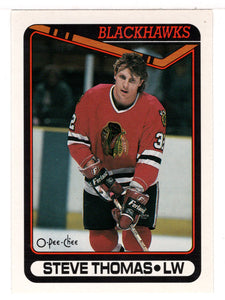 Steve Thomas - Chicago Blackhawks (NHL Hockey Card) 1990-91 O-Pee-Chee # 92 Mint