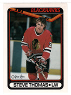 Steve Thomas - Chicago Blackhawks (NHL Hockey Card) 1990-91 O-Pee-Chee # 92 Mint
