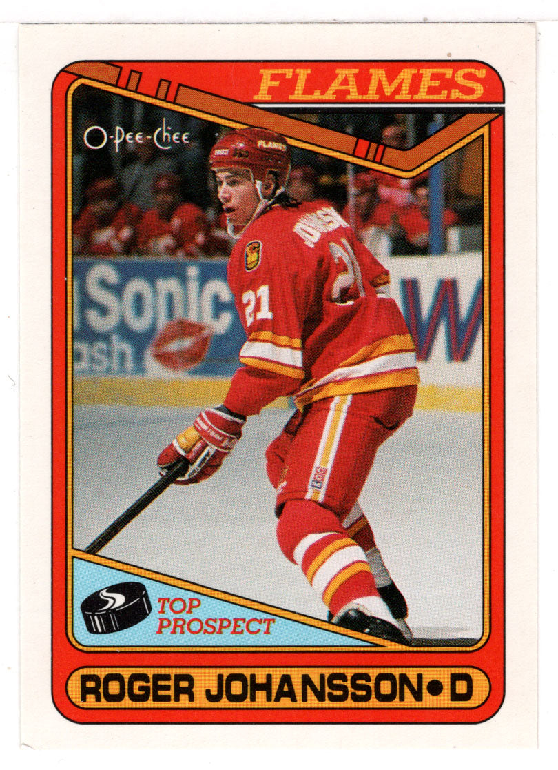 Roger Johansson RC - Calgary Flames (NHL Hockey Card) 1990-91 O-Pee-Chee # 96 Mint
